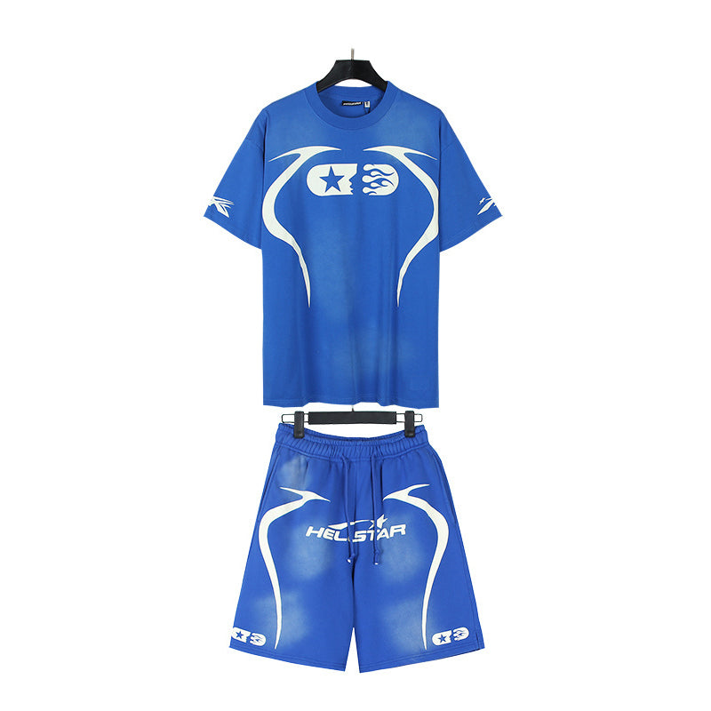 Hellstar T-Shirt And Shorts Two-Piece Set