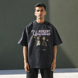 Mens Vintage T Shirt Half Sleeve T-Shirt Men and Women