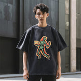 Mens Vintage T Shirt Men's and Women's Summer Short Sleeves