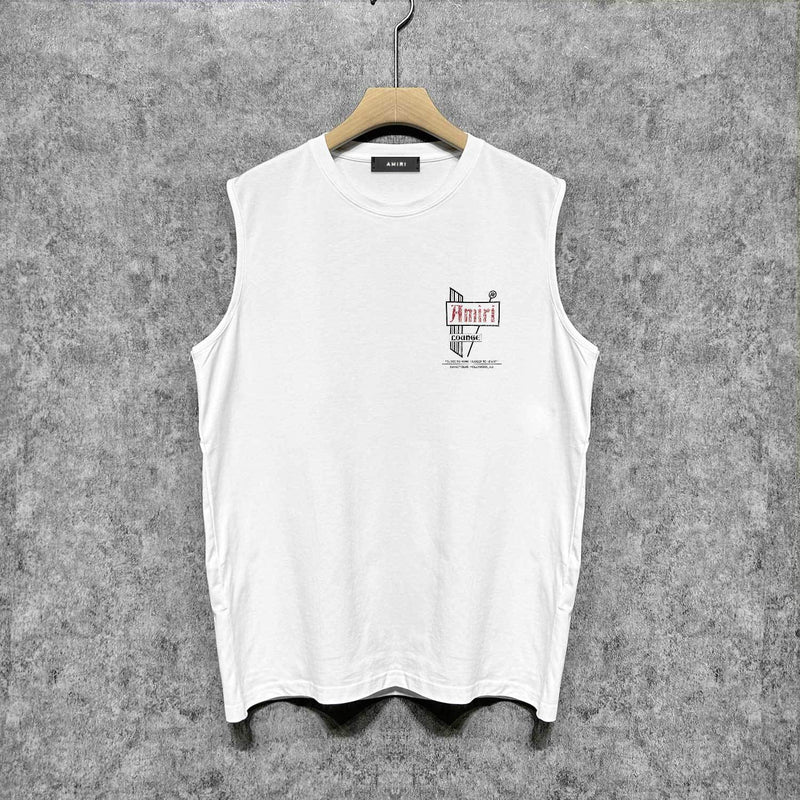 Amiri tank top letter sign printing