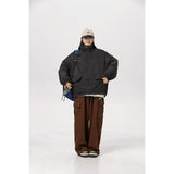 Unisex Coat Winter Vintage Cotton Coat Thickening Stand Collar