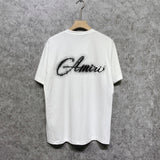 Amiri t shirts gypsophila printing short sleeve