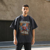 Mens Vintage T Shirt Printed Old Short Sleeve T-Shirt