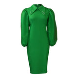 Women Dress Women's Spring and Autumn Long Sleeve plus Size