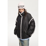 Unisex Coat University Style Stand Collar Winter Cotton Dress