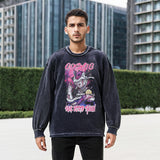 Mens Vintage Long Sleeve Shirt Washed Long Sleeve T-Shirt Men's and Women's