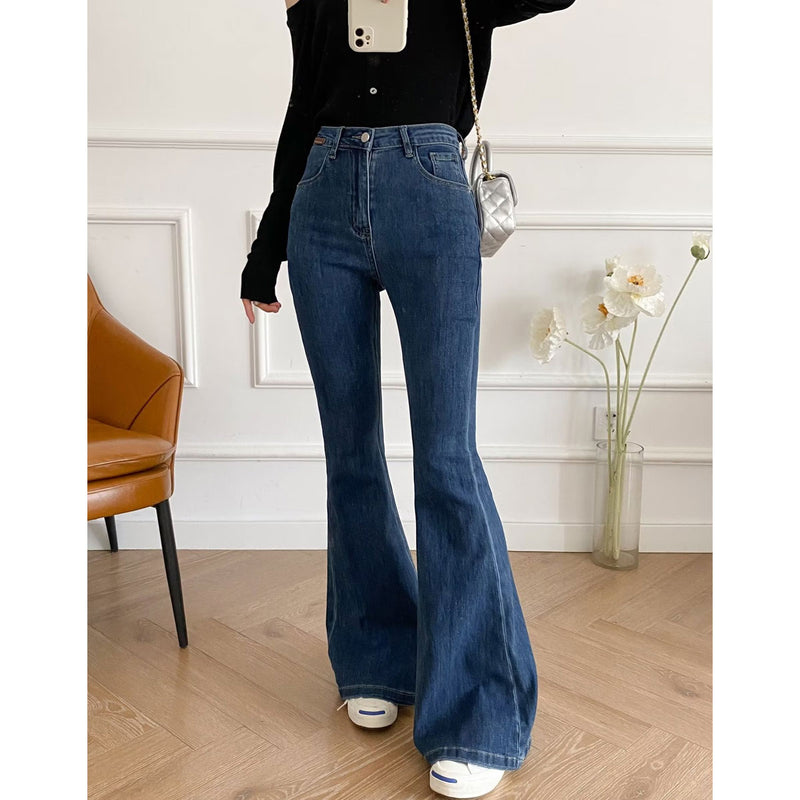Women Jeans Slim Fit Bell-Bottom Pants