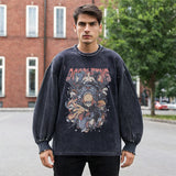 Mens Vintage Long Sleeve Shirt Vintage Cartoon Print