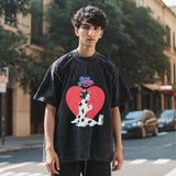 Mens Vintage T Shirt Printed Short Sleeve T-Shirt Men and Women