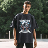Mens Vintage T-Shirt Printed Loose T-Shirt