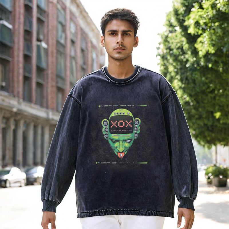 Mens Vintage Long Sleeve Shirt Long Sleeve T-Shirt Men's Loose