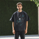 Mens Vintage T Shirt Short Sleeve T-Shirt Hip Hop Men