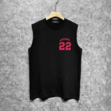 Amiri tank top with red lettered angled print