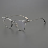 CHH Chrome Hearts Glasses Ultra Light Pure Titanium Fashion Half Frame