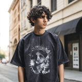 Mens Vintage T Shirt Printed Short Sleeve T-Shirt Men and Women