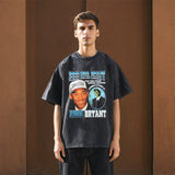 Mens Vintage T Shirt Printed Loose Short Sleeve Men
