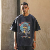 Mens Vintage T-Shirt Summer Men's T-Shirt Short Sleeve