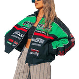Women Jacket Sports Casual Loose Motorcycle
