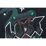 Lost Intricacy T-Shirt Medusa Snakehead Print Short Sleeve Wash