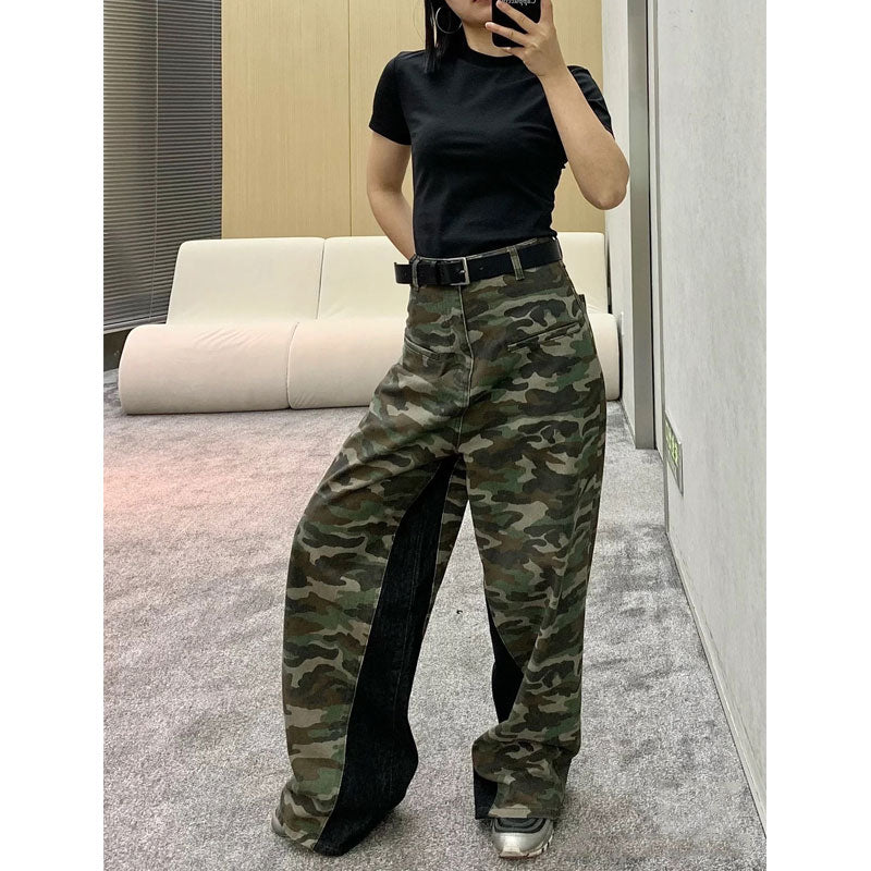 Women Jeans Camouflage Jeans Loose Casual
