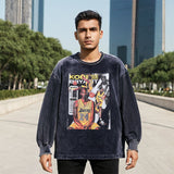 Men Vintage Long Sleeve Shirt Casual Hip Hop Street Men and Women Autumn