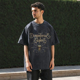 Mens Vintage T-Shirt Printed Short Sleeve T-Shirt