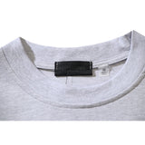 Fog Essentials T Shirts Spring Summer FOG Three-dimensional Silicone Leather Label Crew Neck Short Sleeves