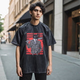 Mens Vintage T-Shirt Cartoon Print Short Sleeve T-Shirt