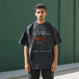 Mens Vintage T Shirt Short Sleeve T-Shirt Men's Loose