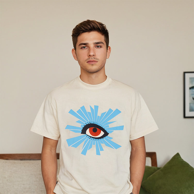 Men T Shirts Men's Full Vision Eye Short Sleeve T-Shirt