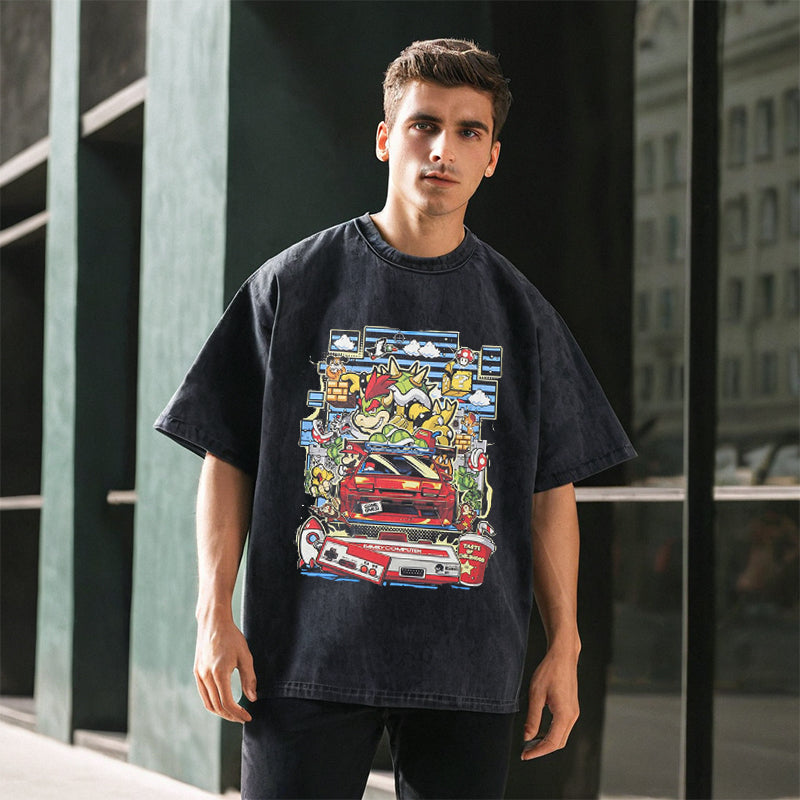 Mens Vintage T Shirt Vintage High Street Loose