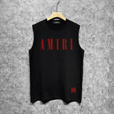 Amiri tank top letter spider printing