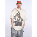Unisex T-Shirts Saint Michael Jesus Printed VINTAGET Shirt