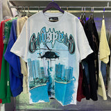 Godspeed T Shirts Helicopter Free Muse Printed Cotton Casual Short Sleeves Men and Women