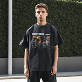 Mens Vintage T Shirt Printed Short Sleeve T-Shirt Men