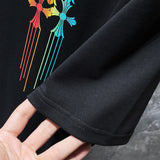 Chh Chrome Hearts T Shirts Color Ink Splashing Graffiti Sports Loose Short Sleeve T-Shirt