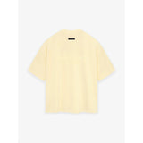 Fog Essentials T Shirts Spring Summer FGO Double Line Flocking Letter V-Neck Short Sleeve