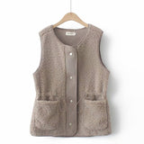 Women Vest Fall Lamb Wool Vest