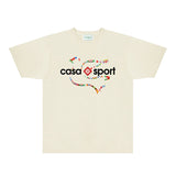 Casablanca T Shirts Fashion Print Street