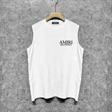 Amiri tank top new bone sleeve print