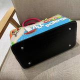 Chh Chrome Heart Leather Bag Embroidered Cartoon Shoulder Bag Crossbody Bag