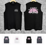 Amiri tank top pink bone print