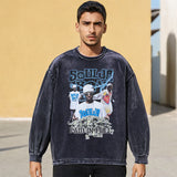 Mens Vintage Long Sleeve Shirt Loose Long Sleeve Cotton