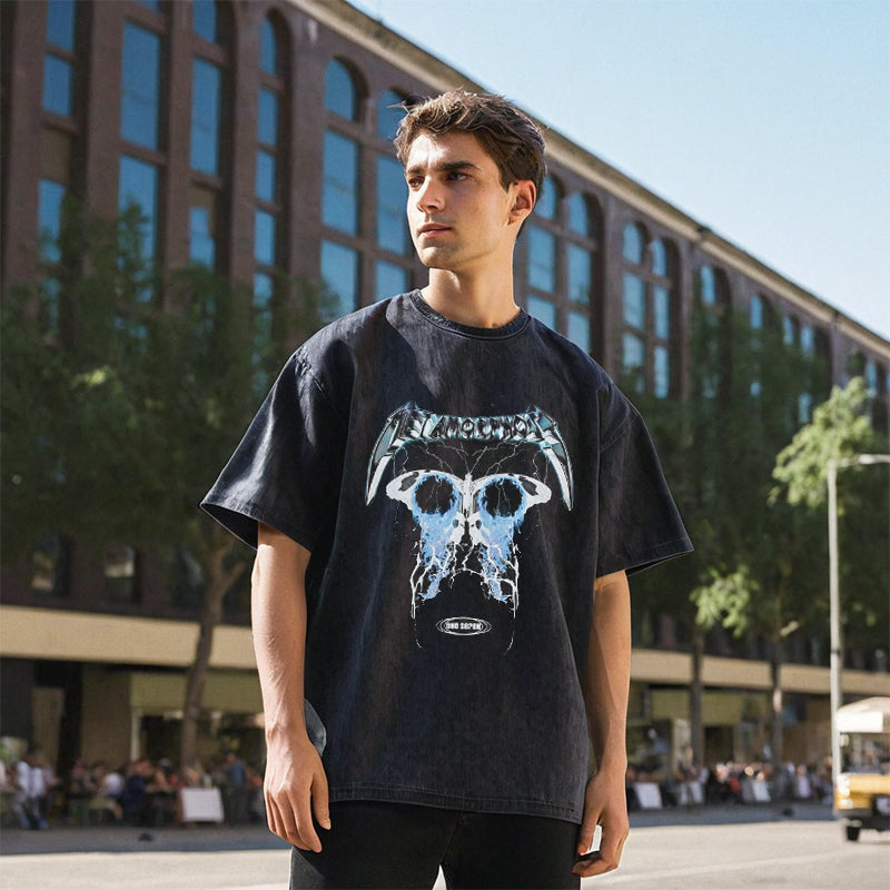 Mens Vintage T Shirt Short Sleeve T-Shirt Men