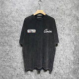 Amiri washed t-shirt billiards sketch short sleeve
