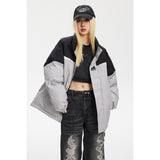 Unisex Coat Loose Thick Stand-up Collar Cotton-Padded Coat Coat