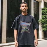 Mens Vintage T Shirt Summer Short Sleeve T-Shirt Men