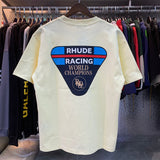 Rhude T Shirts World Champion Commemorative Cotton Casual Short Sleeve Men and Women