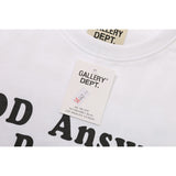 Gallery Dept T-Shirt Bronzing Letter Slogan Printed Short Sleeve T-Shirt