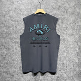 Amiri tank top earth letter printing